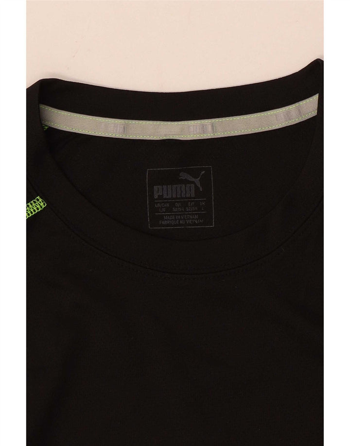 Puma Mens Top Long Sleeve Large Black Colourblock
