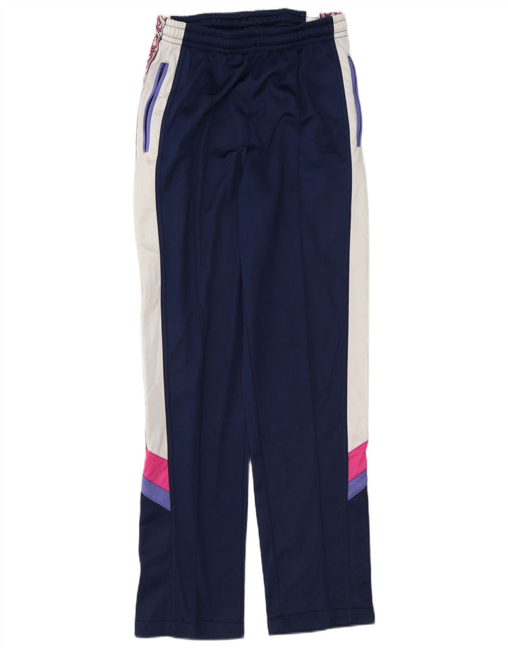 Asics Mens Graphic Tracksuit Trousers Small  Navy Blue Colourblock