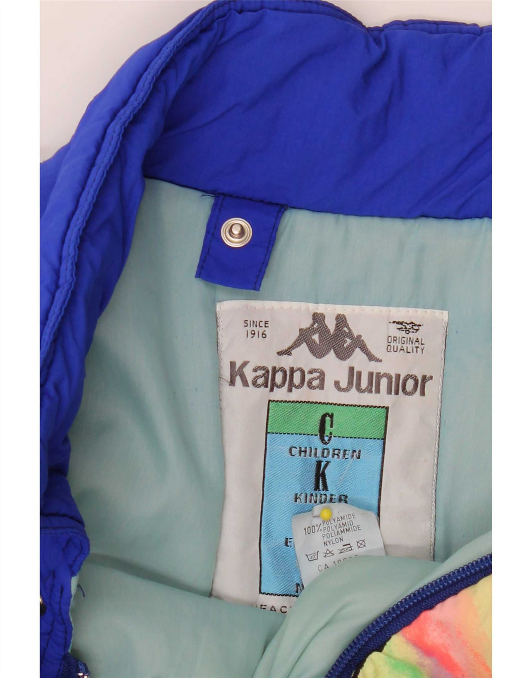 Kappa Boys Graphic Relaxed Fit Ski Jacket 15-16 Years Blue Colourblock