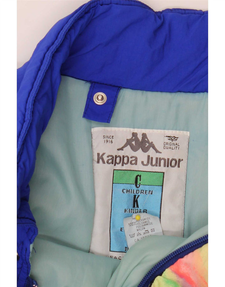 Kappa Boys Graphic Relaxed Fit Ski Jacket 15-16 Years Blue Colourblock