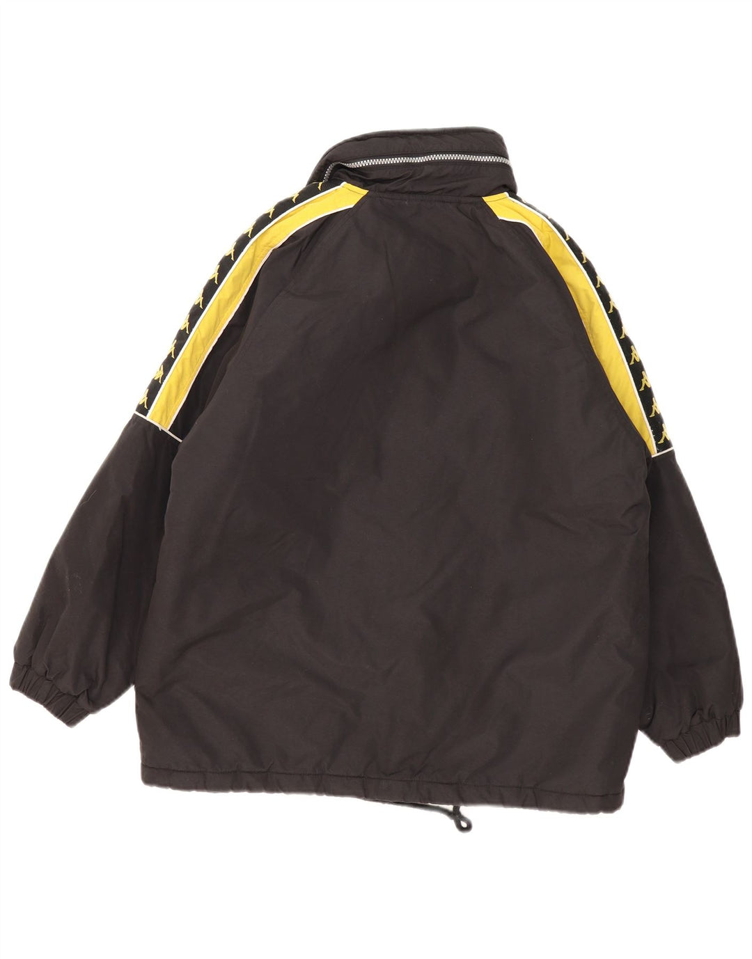 Kappa Boys Graphic Windbreaker Jacket 12-13 Years XL Black Colourblock