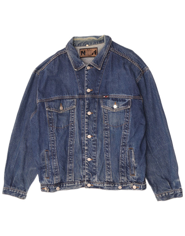 Vintage Mens Denim Jacket UK 42 XL Blue Cotton