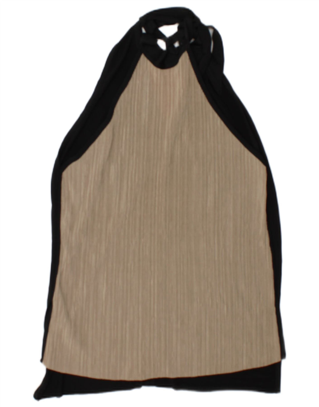 Zara Womens Halter Top UK 14 Medium Beige Colourblock