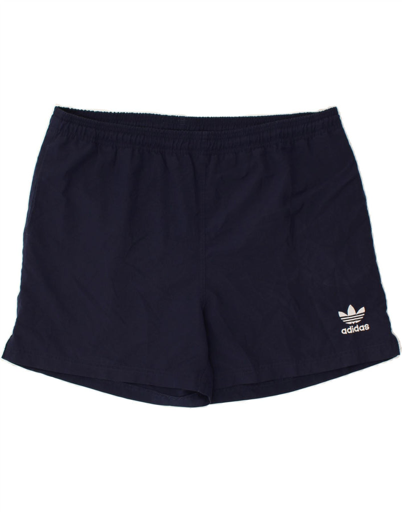 ADIDAS Mens Sport Shorts Large Navy Blue Polyester | Vintage Adidas | Thrift | Second-Hand Adidas | Used Clothing | Messina Hembry 