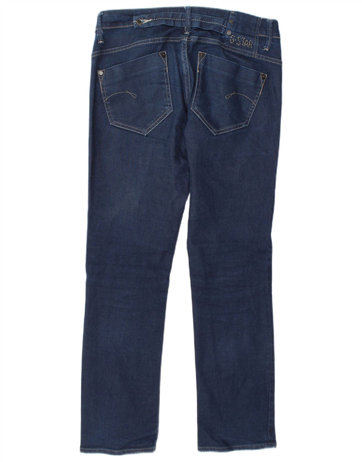 G-Star Womens Midge Straight Jeans W30 L32 Navy Blue Cotton