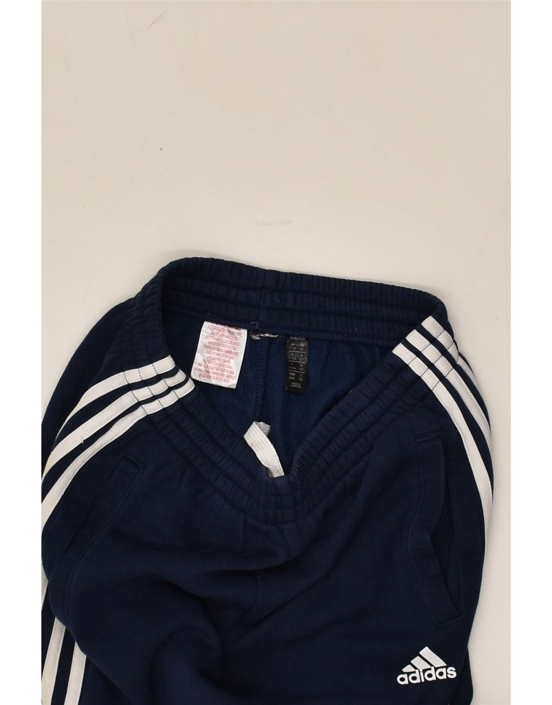 ADIDAS Boys Tracksuit Trousers 11-12 Years Navy Blue Cotton | Vintage Adidas | Thrift | Second-Hand Adidas | Used Clothing | Messina Hembry 