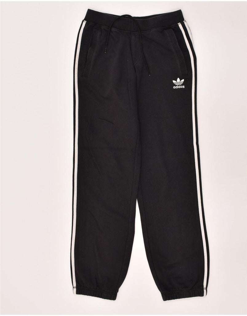 ADIDAS Mens Tracksuit Trousers Joggers XS Black Cotton | Vintage Adidas | Thrift | Second-Hand Adidas | Used Clothing | Messina Hembry 