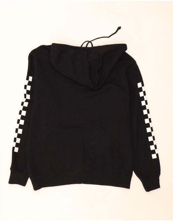 Vans Mens Graphic Hoodie Jumper Medium Black Geometric Cotton