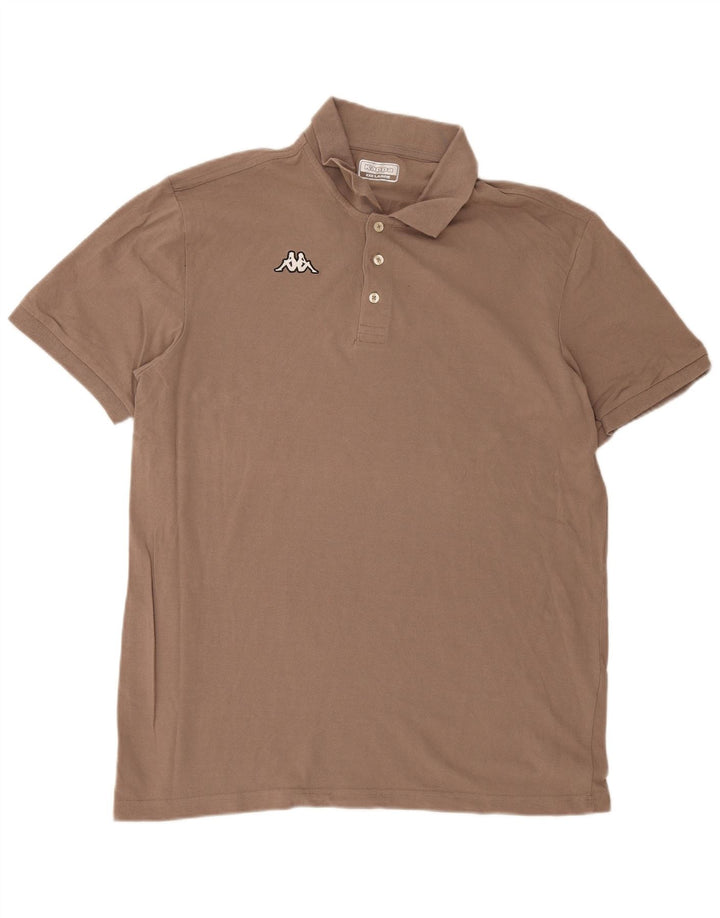 Kappa Mens Polo Shirt 3XL Brown Cotton