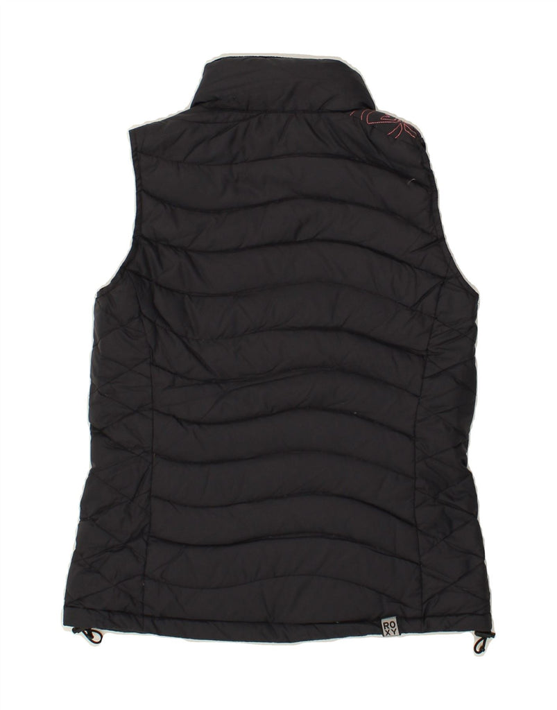 ROXY Womens Padded Gilet UK 10 Small Black Polyester | Vintage Roxy | Thrift | Second-Hand Roxy | Used Clothing | Messina Hembry 