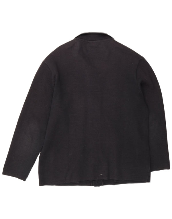 Lacoste Mens Cardigan Sweater IT 52 Large Navy Blue Wool