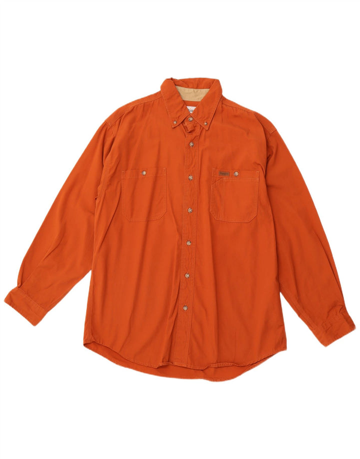 CARHARTT Mens Shirt Large Orange Cotton
