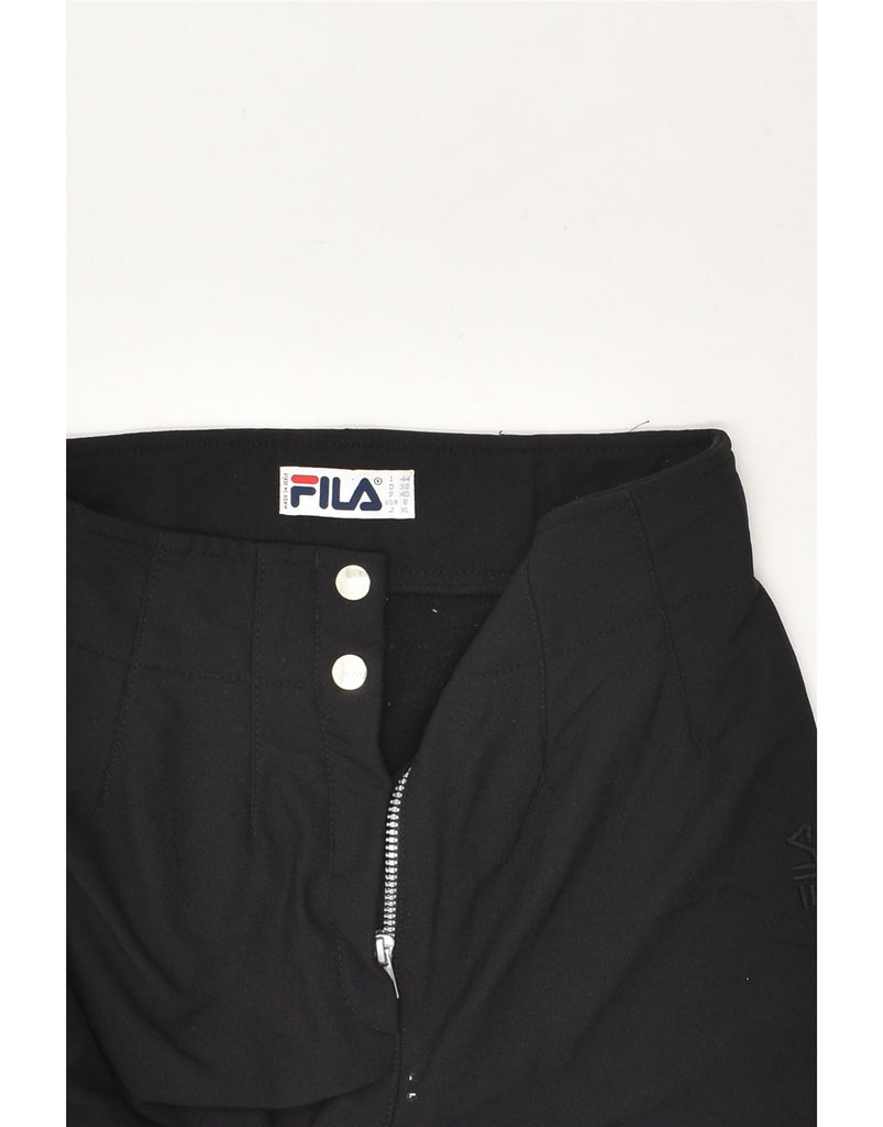 FILA Womens Bootcut Windbreaker Trousers IT 44 Medium W28 L28 Black | Vintage Fila | Thrift | Second-Hand Fila | Used Clothing | Messina Hembry 