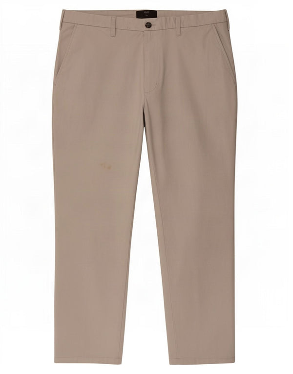 Marks & Spencer Mens Slim Fit Chino Trousers W38 L29 Grey Cotton