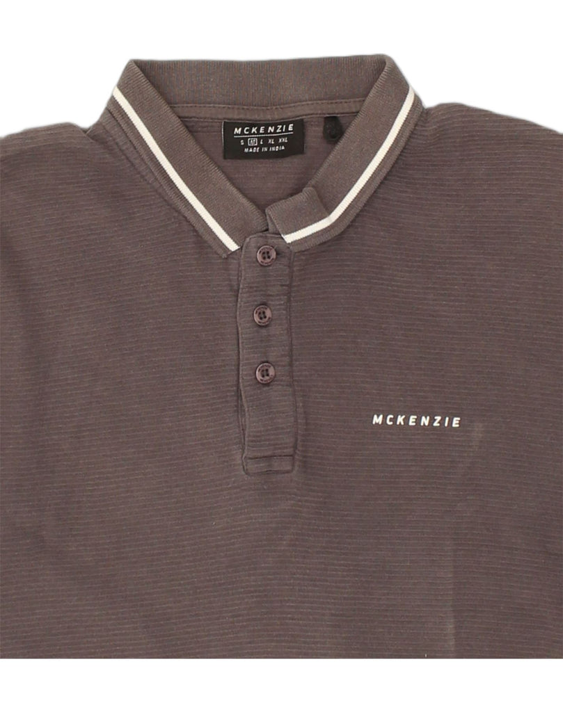 MCKENZIE Mens Polo Shirt Medium Grey Cotton | Vintage Mckenzie | Thrift | Second-Hand Mckenzie | Used Clothing | Messina Hembry 