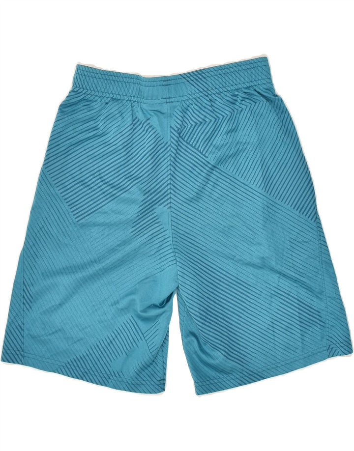UNDER ARMOUR Boys Sport Shorts 11-12 Years Large Blue Striped