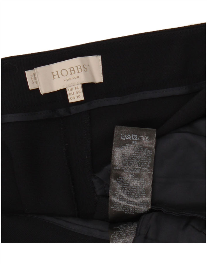 Hobbs Womens Chino Trousers UK 14 Large W34 L30 Navy Blue Polyester