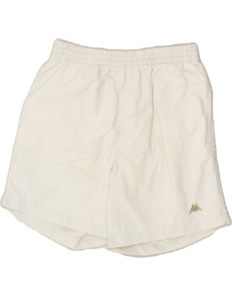 KAPPA Mens Sport Shorts Small White Nylon | Vintage Kappa | Thrift | Second-Hand Kappa | Used Clothing | Messina Hembry 