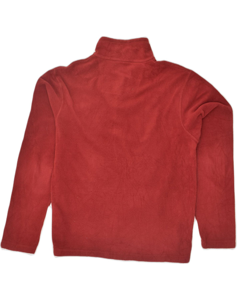 REGATTA Mens Zip Neck Fleece Jumper Medium Red Polyester | Vintage Regatta | Thrift | Second-Hand Regatta | Used Clothing | Messina Hembry 