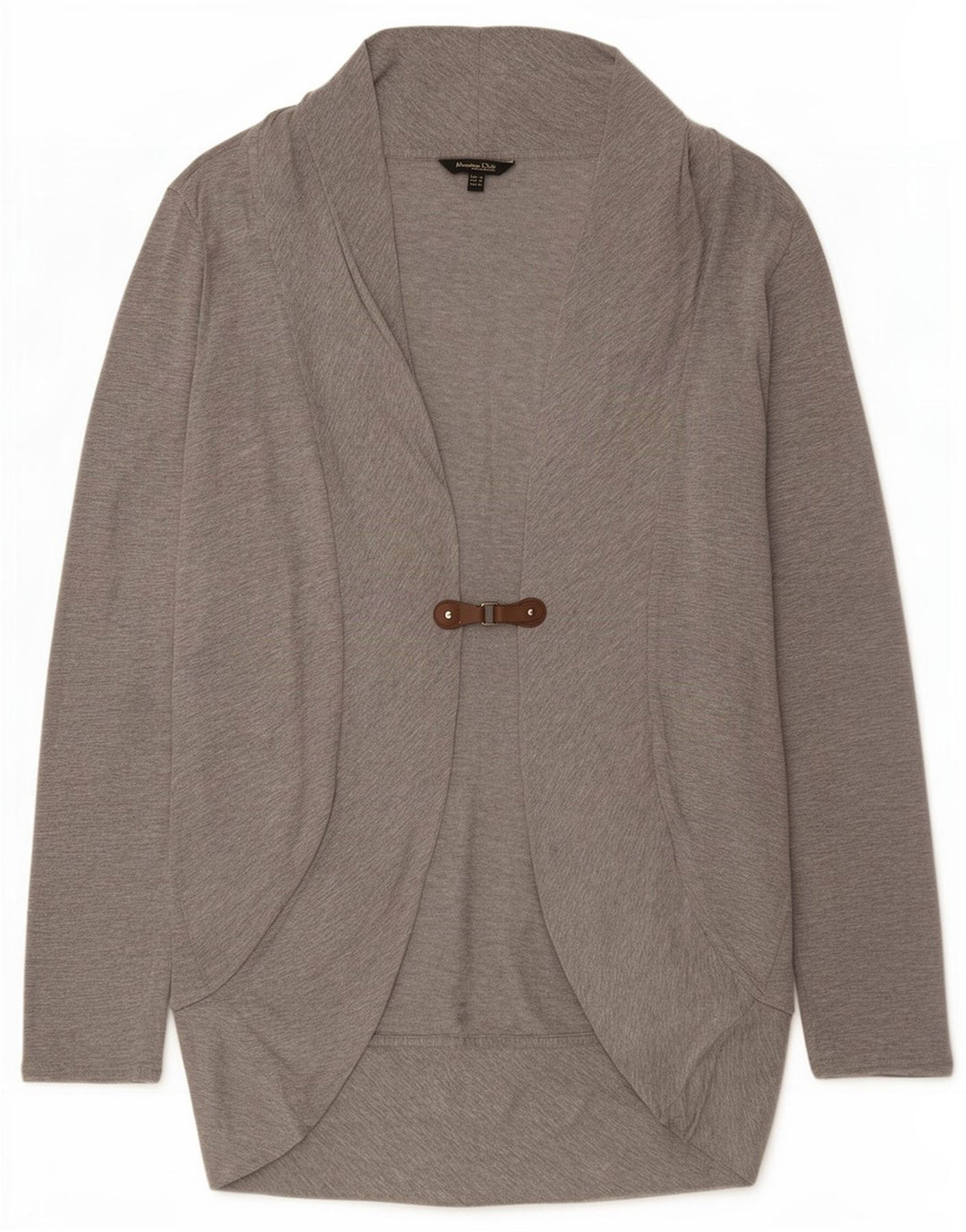 Massimo Dutti Womens Longline Cardigan Sweater UK 12 Medium Grey