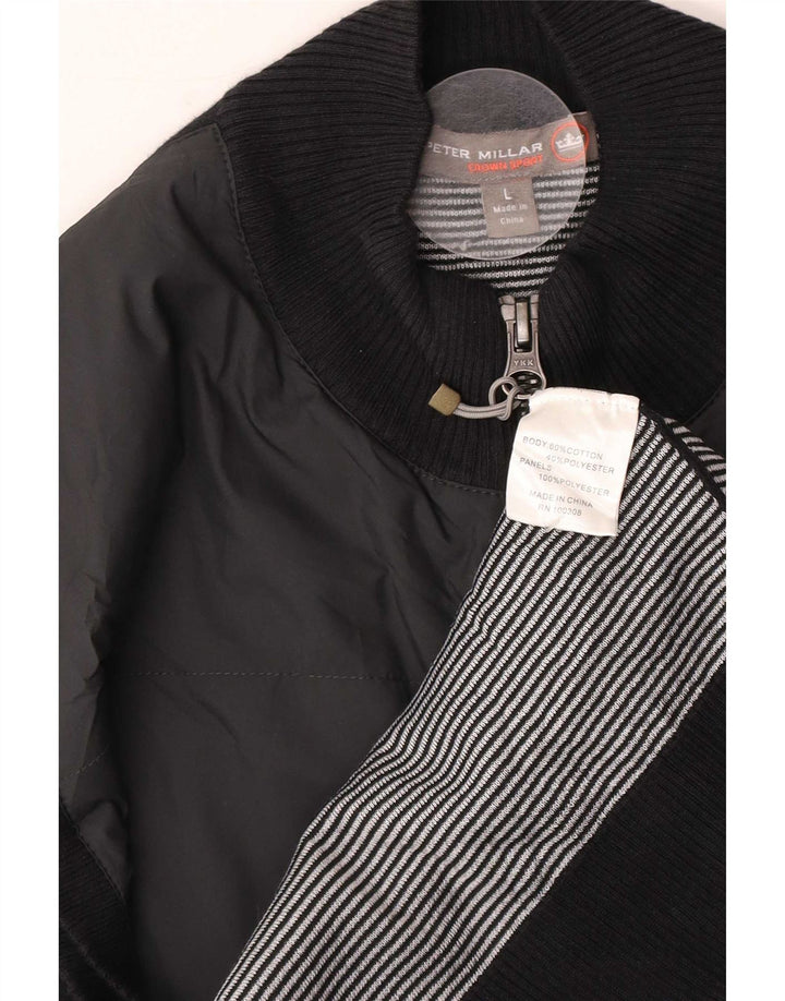 Peter Millar Mens Gilet UK 40 Large Black Cotton