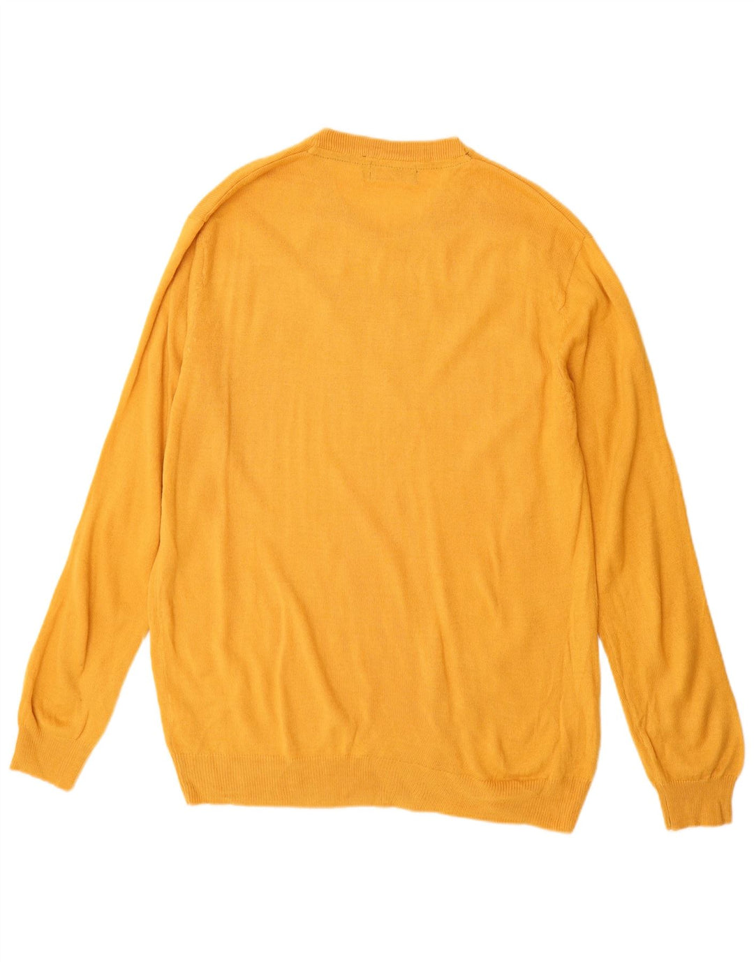 Pierre Cardin Mens V-Neck Jumper Sweater Medium Yellow Acrylic