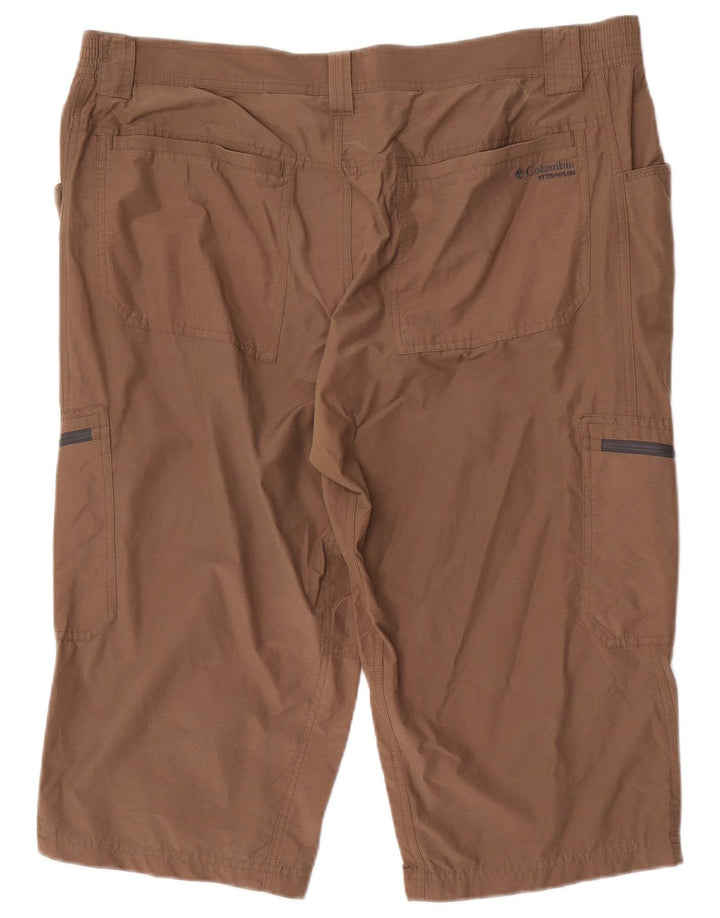 Columbia Mens Titanium Cargo Shorts XL W40 Brown Cotton