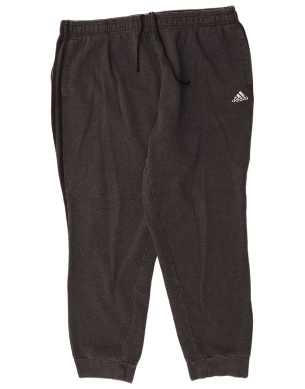 Adidas Mens Tracksuit Trousers Joggers 2XL Grey Cotton