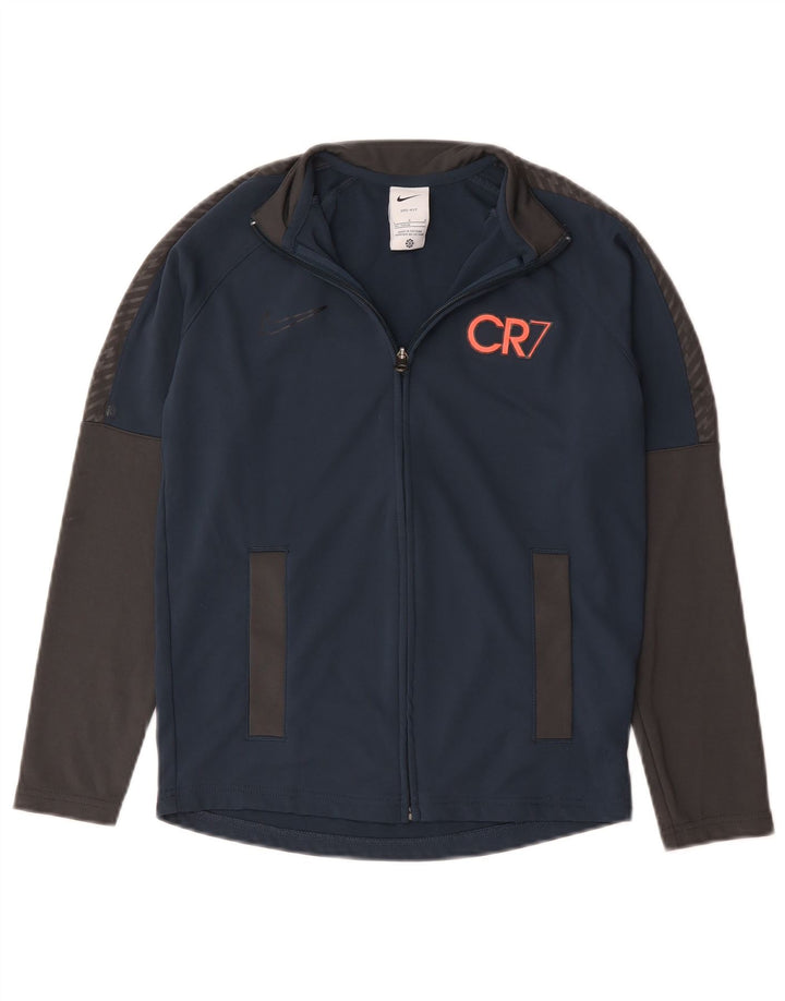 Nike Boys Tracksuit Top Jacket 12-13 Years Large Navy Blue