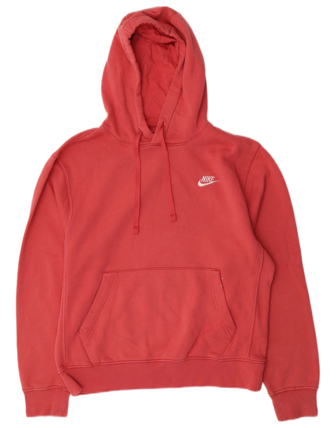 Nike Mens Hoodie Jumper Small Red Cotton