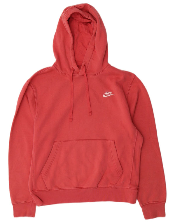 Nike Mens Hoodie Jumper Small Red Cotton