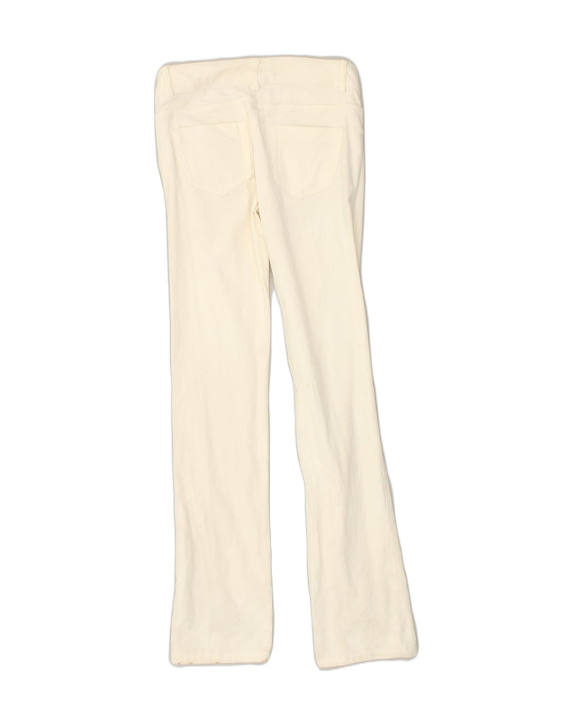 BENETTON Womens Slim Corduroy Trousers IT 38 XS W26 L33 Off White | Vintage Benetton | Thrift | Second-Hand Benetton | Used Clothing | Messina Hembry 