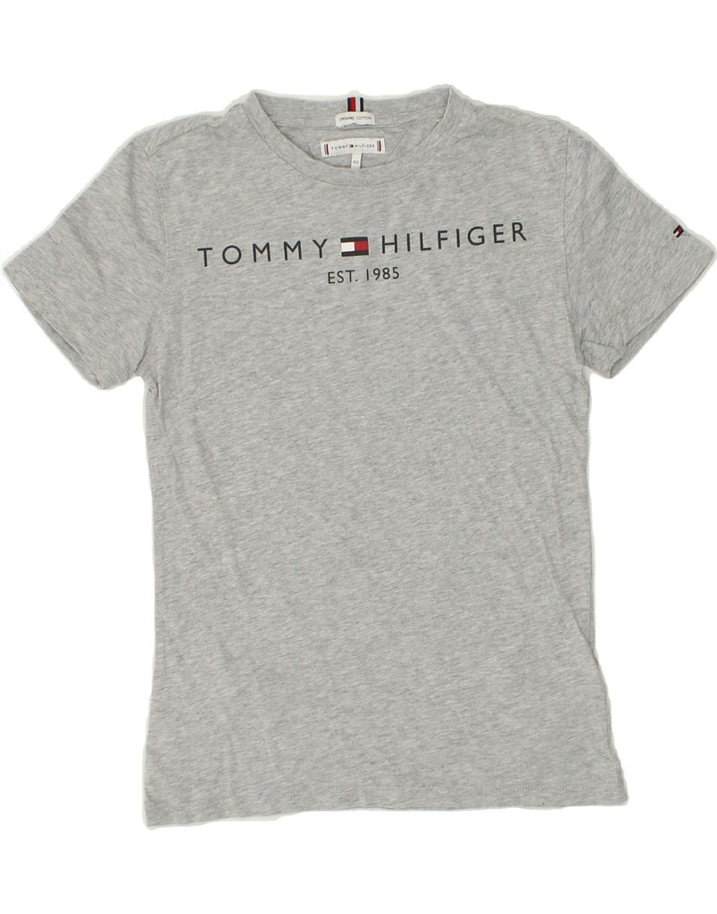 TOMMY HILFIGER Boys Graphic T-Shirt Top 11-12 Years Grey Cotton | Vintage Tommy Hilfiger | Thrift | Second-Hand Tommy Hilfiger | Used Clothing | Messina Hembry 