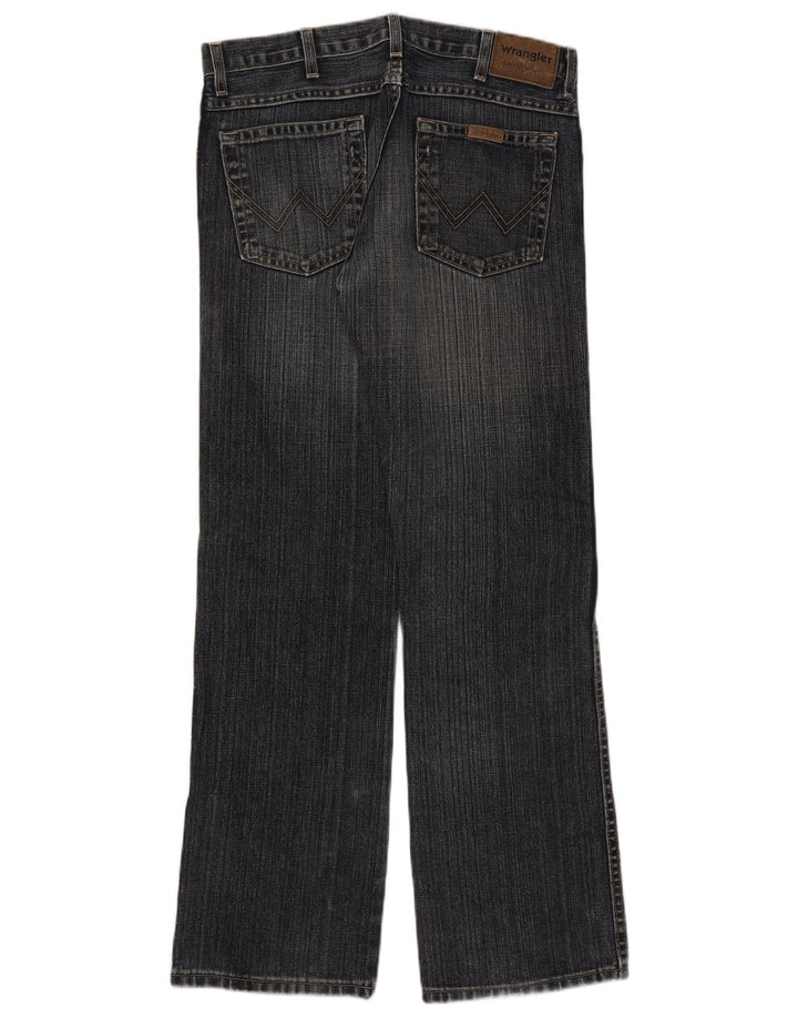 Wrangler Mens Bootcut Jeans W31 L32 Navy Blue Cotton