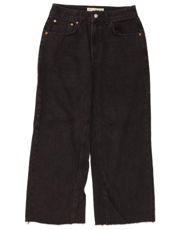 TOPSHOP Womens Wide Leg Jeans W28 L23 Black Polyester