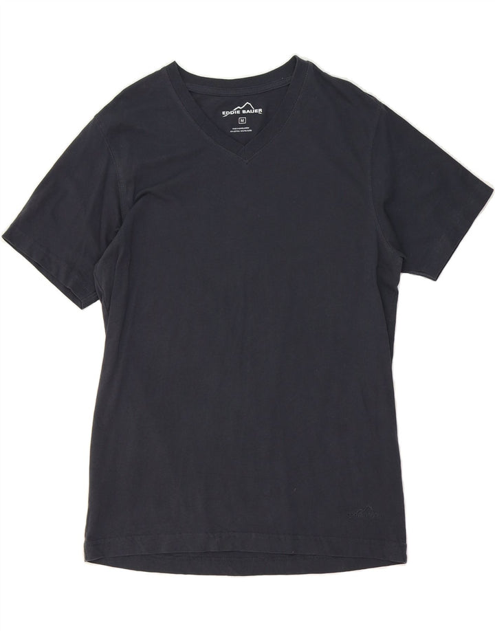 EDDIE BAUER Mens T-Shirt Top Medium Navy Blue Cotton Vintage Eddie Bauer and Second-Hand Eddie Bauer from Messina Hembry 