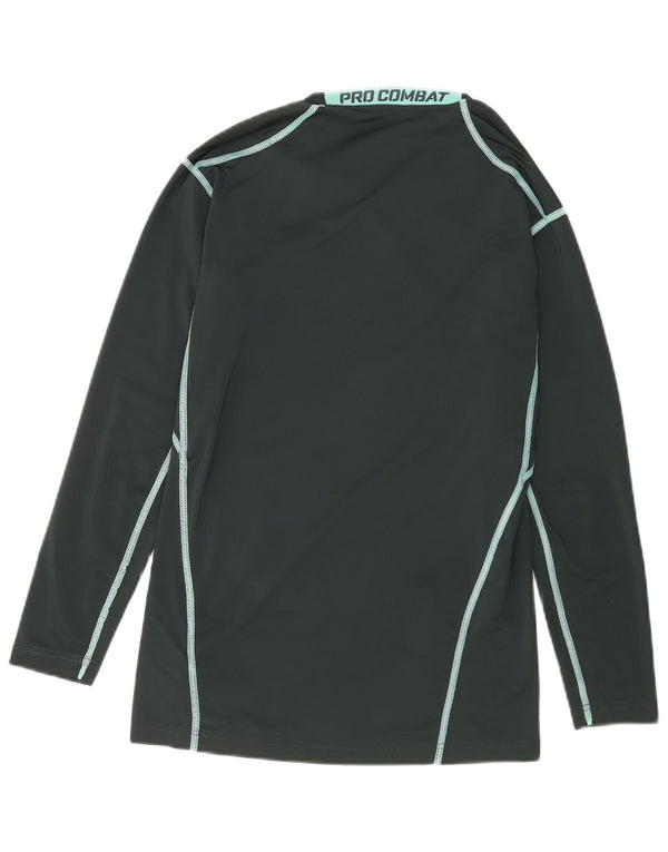 Nike Mens Dri Fit Graphic Top Long Sleeve Large Green Polyester