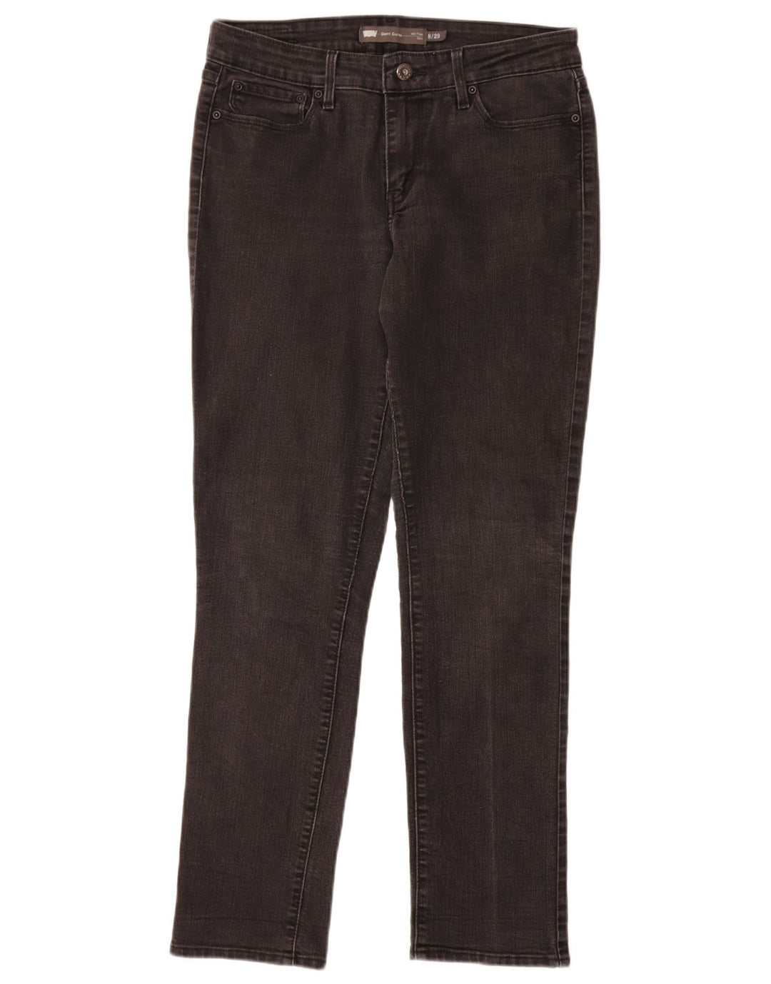 Levi's Womens Demi Curve Mid Rise Slim Jeans US 8 Medium W29 L32 Grey