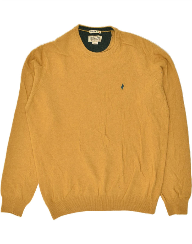 MARLBORO CLASSICS Mens Crew Neck Jumper Sweater XL Yellow Wool | Vintage Marlboro Classics | Thrift | Second-Hand Marlboro Classics | Used Clothing | Messina Hembry 