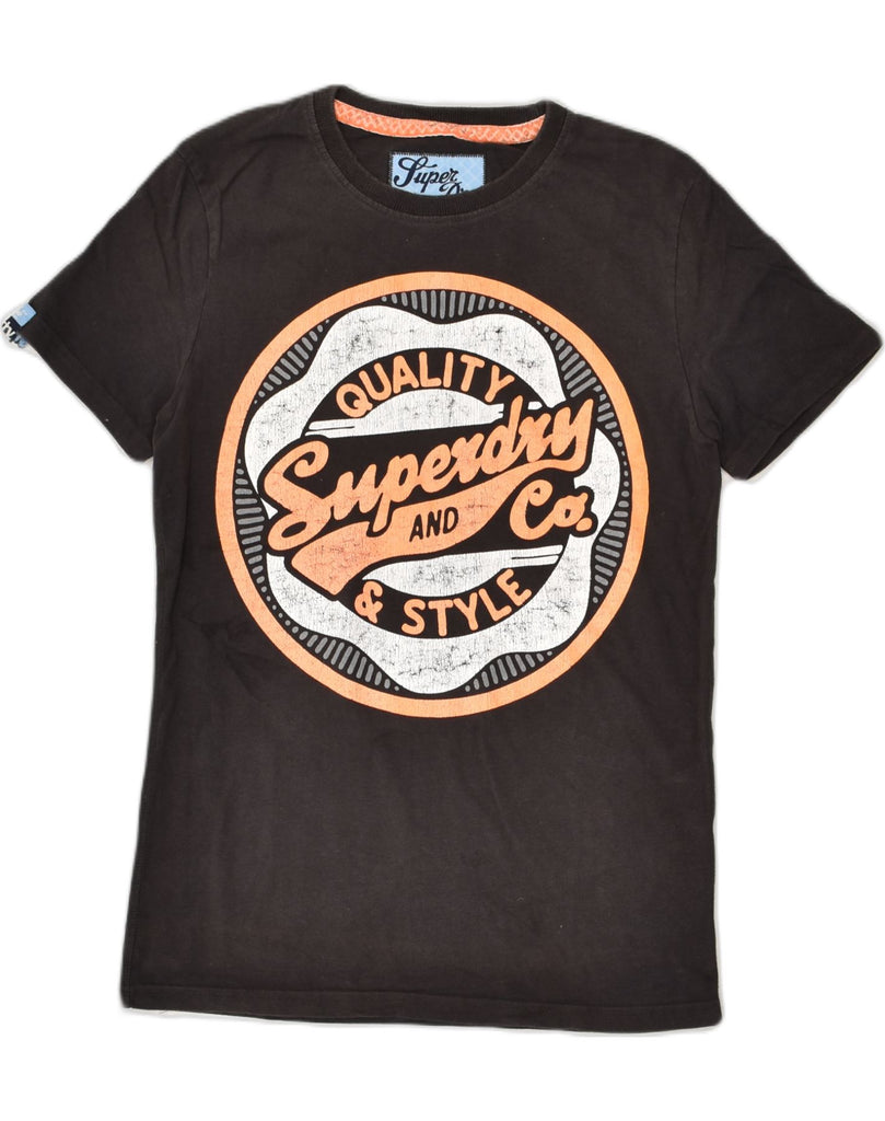 SUPERDRY Mens Graphic T-Shirt Top Small Black Cotton | Vintage Superdry | Thrift | Second-Hand Superdry | Used Clothing | Messina Hembry 