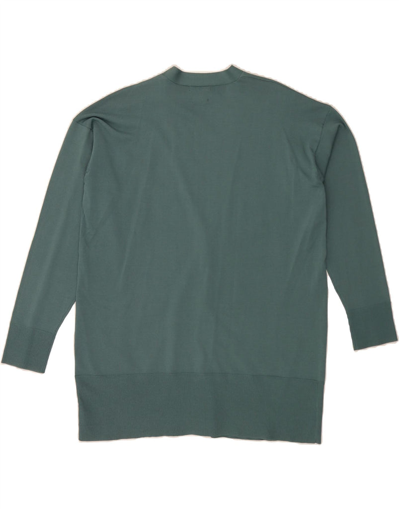 MASSIMO DUTTI Womens Longline Cardigan Sweater UK 18 XL Green Vintage Massimo Dutti and Second-Hand Massimo Dutti from Messina Hembry 