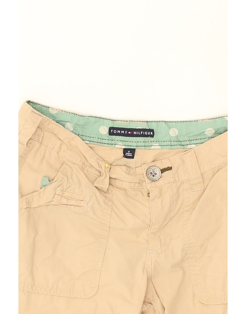 TOMMY HILFIGER Womens Bermuda Shorts US 4 Small W31 Beige Cotton | Vintage Tommy Hilfiger | Thrift | Second-Hand Tommy Hilfiger | Used Clothing | Messina Hembry 