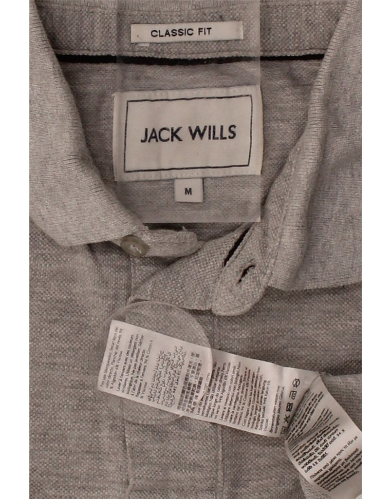 JACK WILLS Mens Classic Fit Polo Shirt Medium Grey Cotton Vintage Jack Wills and Second-Hand Jack Wills from Messina Hembry 