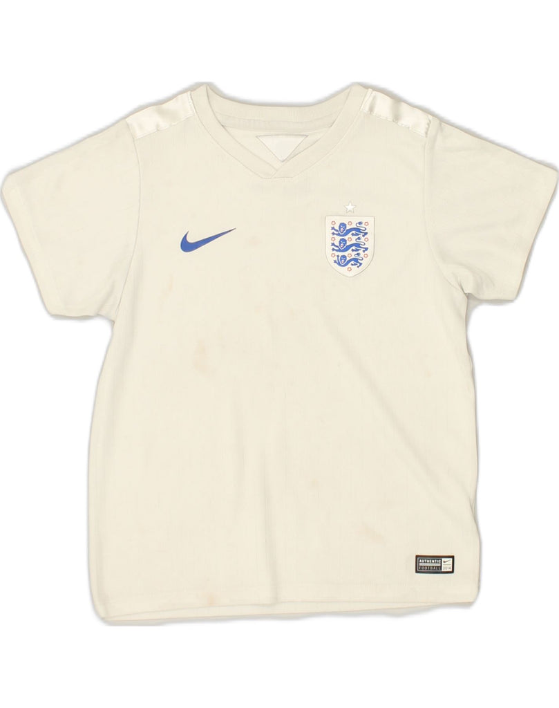 NIKE Boys T-Shirt Top 5-6 Years Medium  Off White | Vintage Nike | Thrift | Second-Hand Nike | Used Clothing | Messina Hembry 