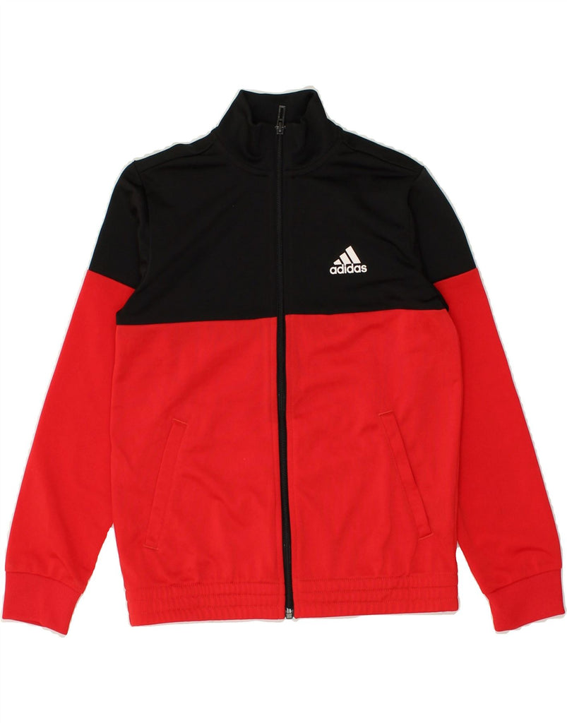 ADIDAS Boys Tracksuit Top Jacket 9-10 Years Black Colourblock Polyester | Vintage Adidas | Thrift | Second-Hand Adidas | Used Clothing | Messina Hembry 