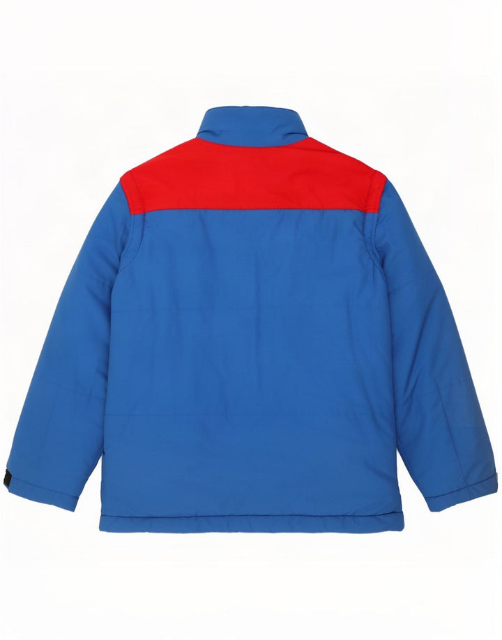 York Mens Hooded Padded Jacket IT 54 2XL Blue Colourblock Polyamide