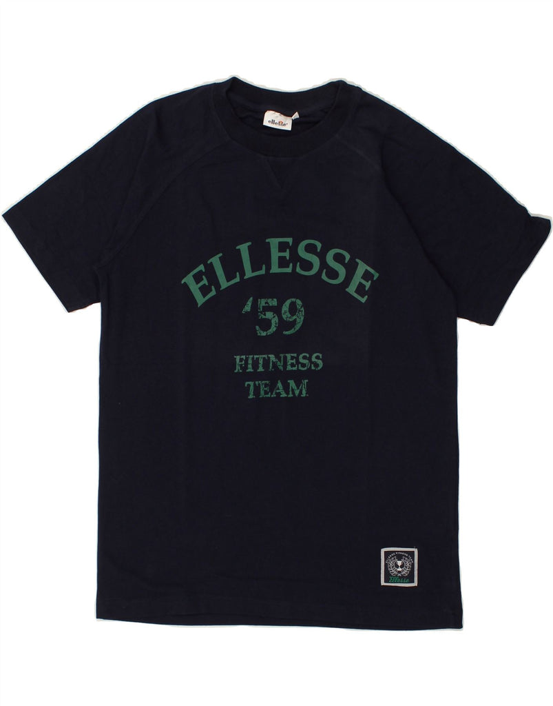 ELLESSE Mens Graphic T-Shirt Top Medium Navy Blue | Vintage Ellesse | Thrift | Second-Hand Ellesse | Used Clothing | Messina Hembry 