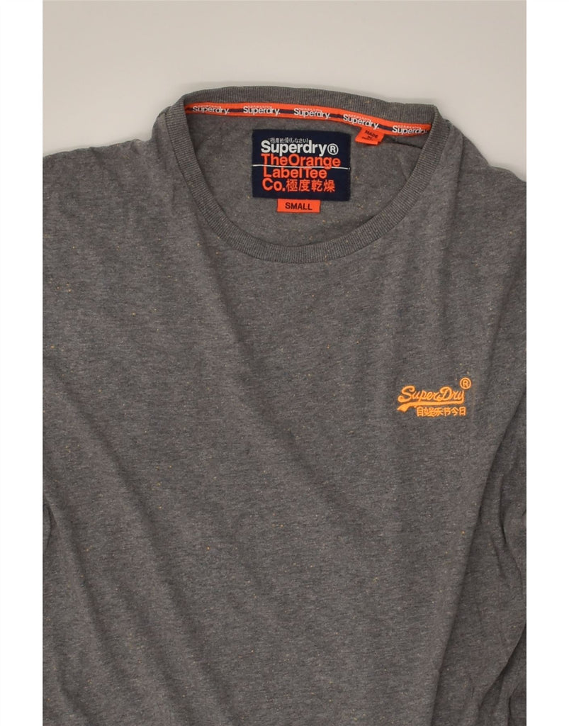 SUPERDRY Mens T-Shirt Top Small Grey Flecked Cotton | Vintage Superdry | Thrift | Second-Hand Superdry | Used Clothing | Messina Hembry 