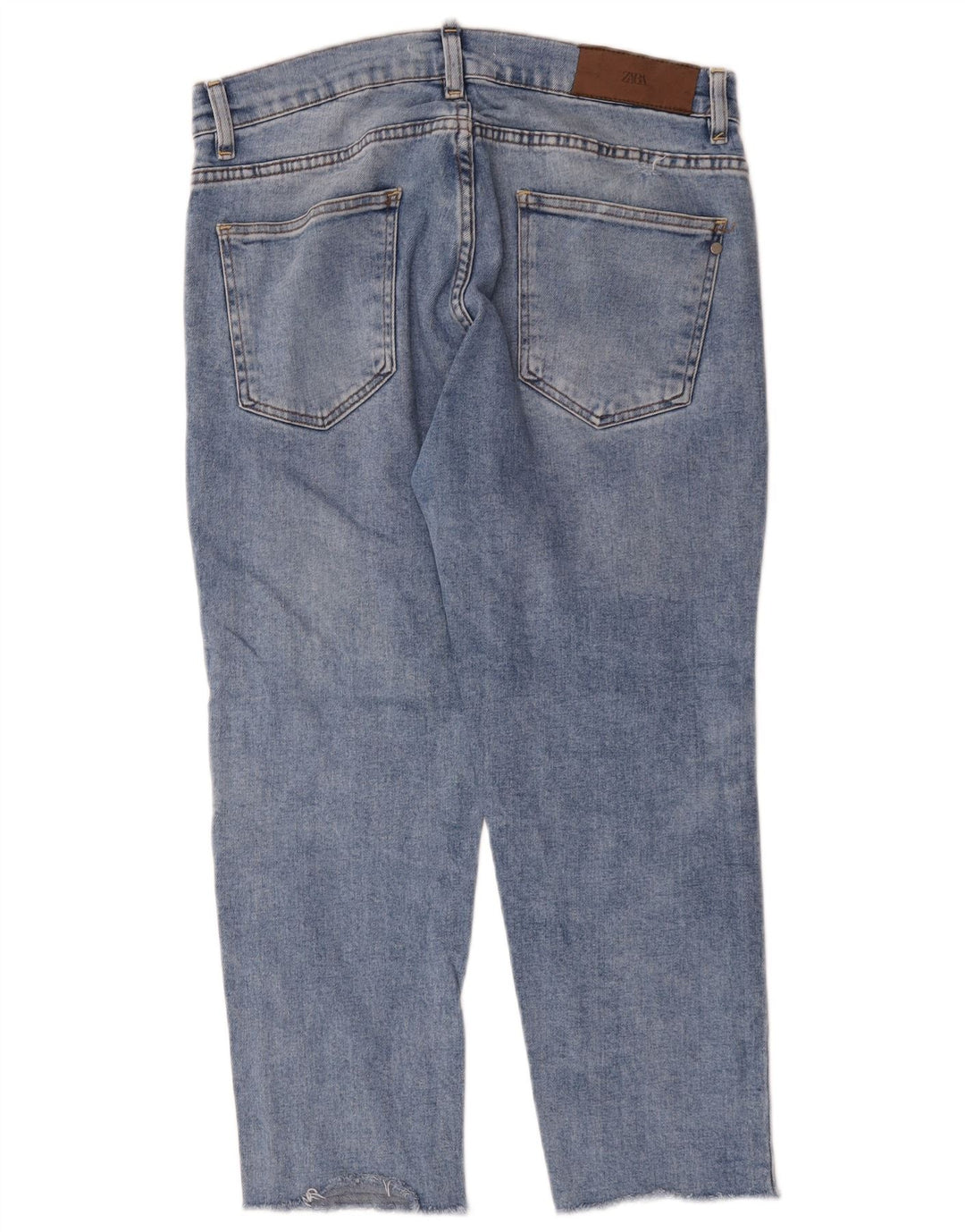 Zara Mens Cropped Jeans Large W32 L24 Blue