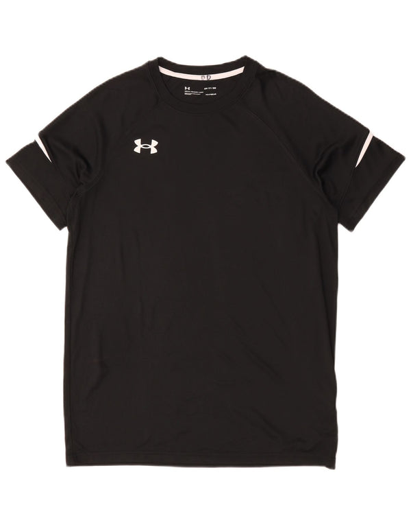 Under Armour Mens Heat Gear T-Shirt Top Small Black Polyester